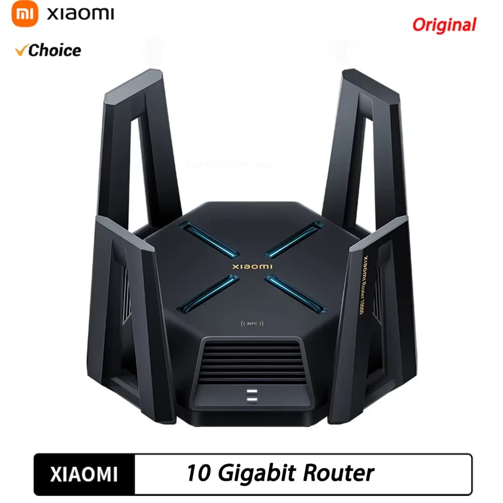 Original XIAOMI 10 Gigabit Router Dual 10G Network Port WIFI Tri-band 2GB RAM Repeater Wireles Chinese versions Mesh IPTV USB3.0