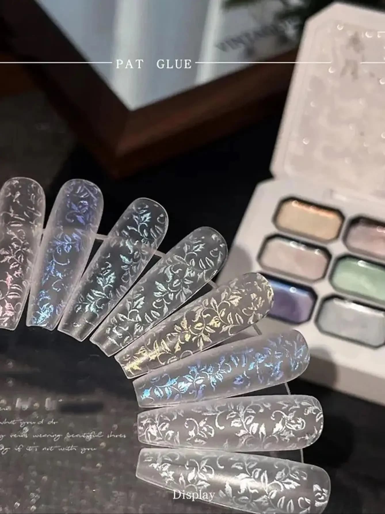 9 Colors Aurora Pearl Solid Effect Sticker Gel Nail Polish Gradient Semi Permanent Soak Off UV LED Nail Art Gel Paints for N