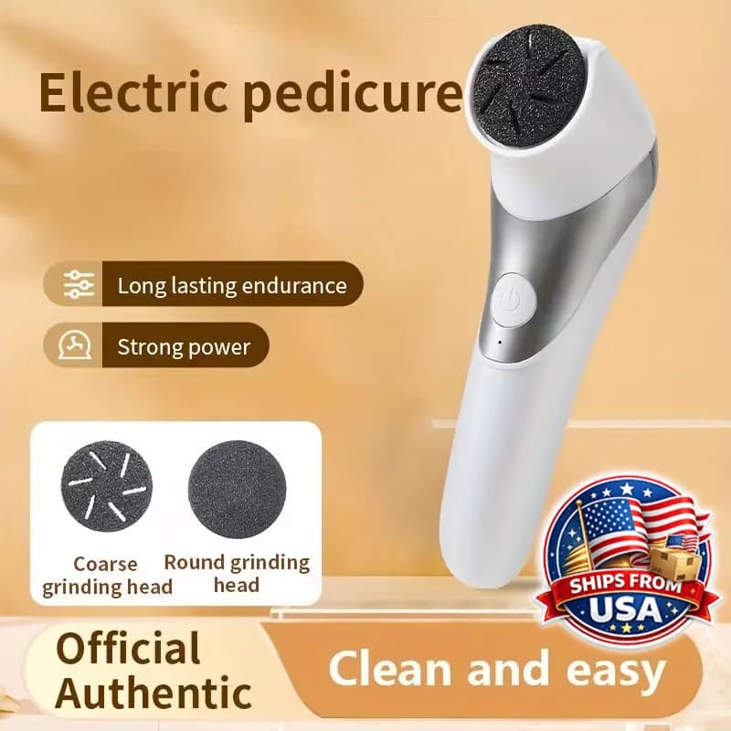 Rimuovi Calli Elettrico Professionale Ricaricabile, Kit Pedicure a 2 Velocità, Strumento Esfoliante per Talloni Lisci