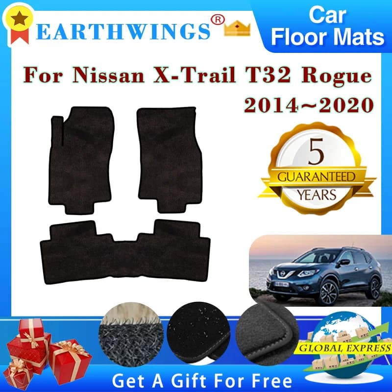 For Nissan X-Trail T32 Rogue 2014 ~ 2020 Five-seater Carpets Panel Pedals Carpets Caps Mantel Foot Reliefs Stickers Accessories