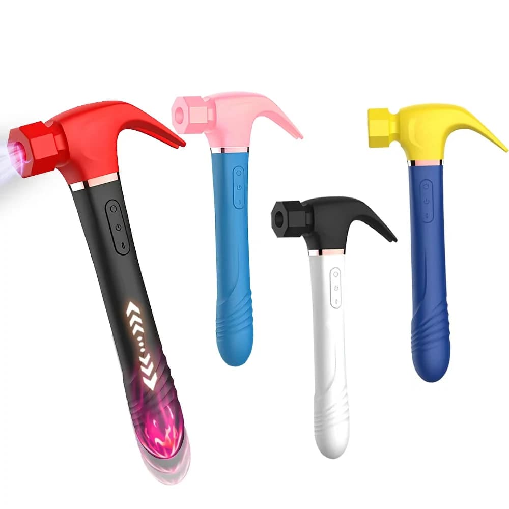 Hammer Vibrator Multifunctional Sex Machine G Spot Stimulation Telescopic Dildo Vaginal Masage Cit Sucking Female Masturbator