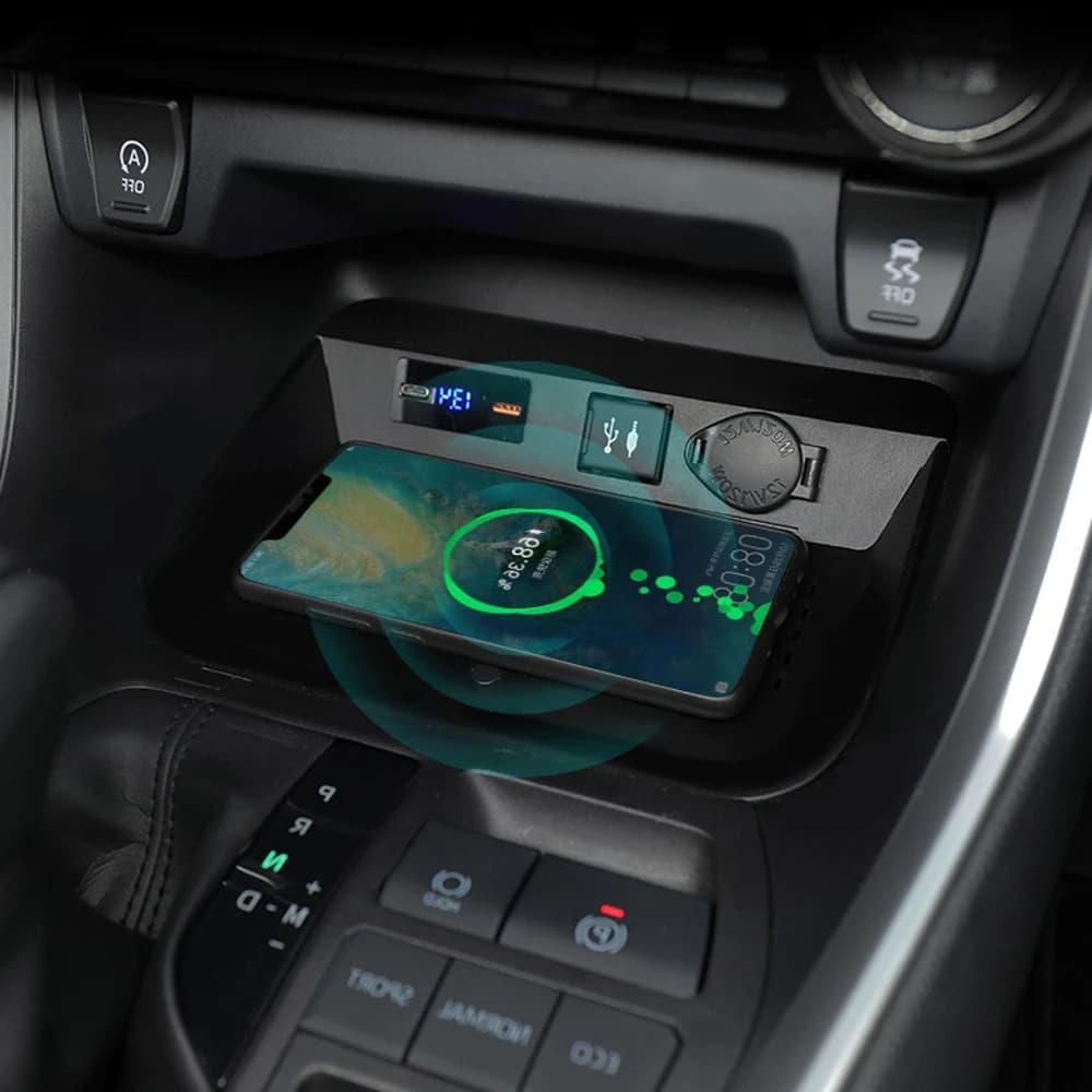 Per Toyota RAV4 2019-2023 accessori per supporto per telefono da auto telefono cellulare caricatore Wireless QI da 15W per ricarica rapida per auto 1 Set LHD! RHD!