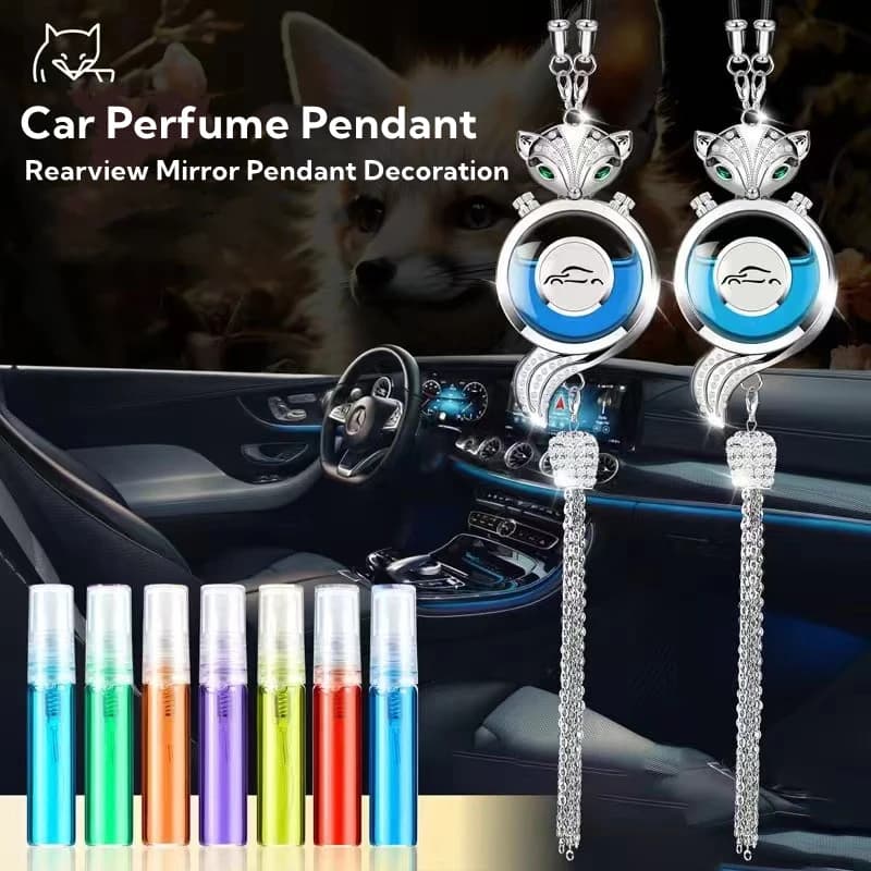 New Car Deodorant Fai-da-te, Perfumed Pendant from Hanging to Mirror Retrovisor, Metal Vacuum Diffuser with Lace Logo, Car Decoration