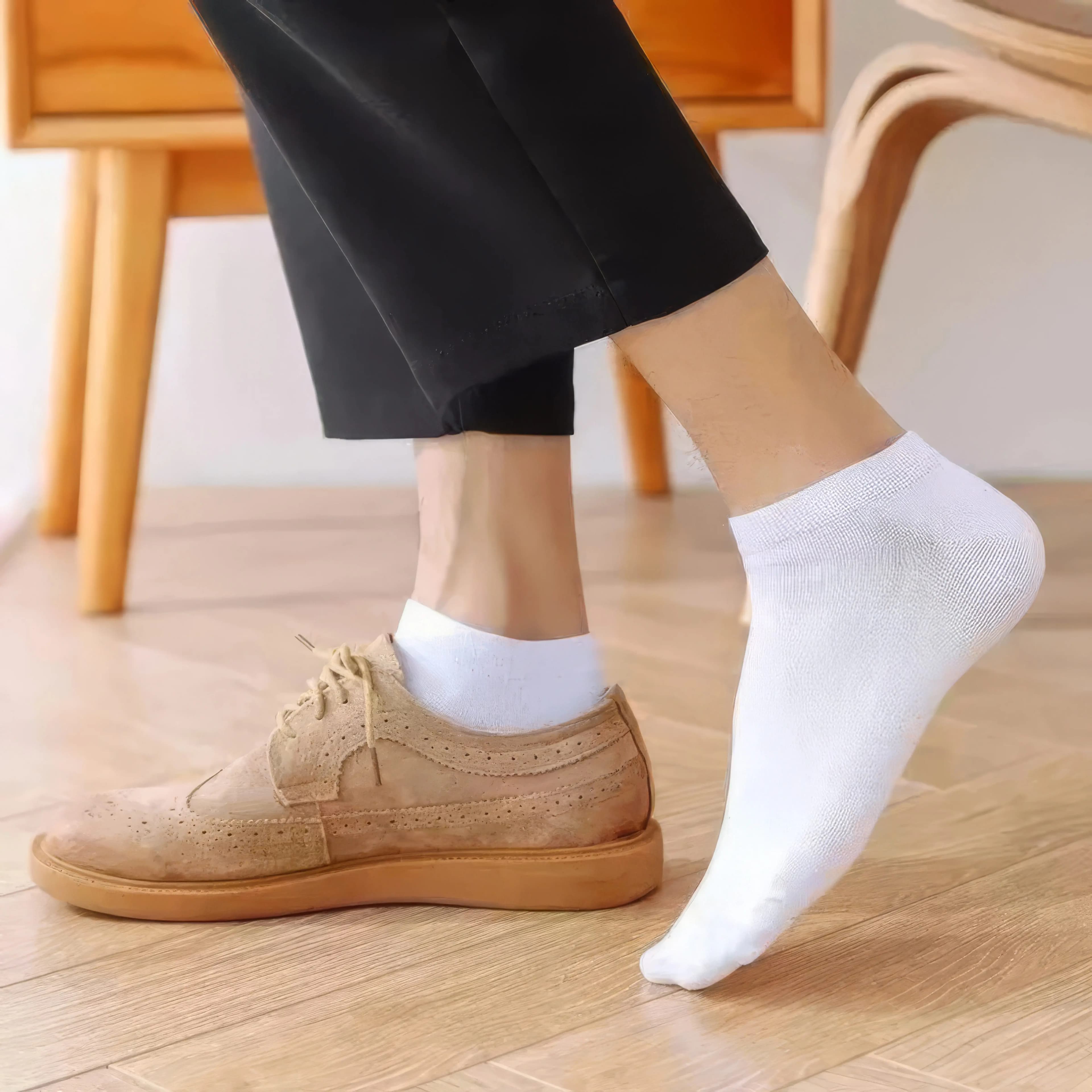 10 pairs of black, white and gray socks to wear every day, with classic design, suitable for dresses, long skirts and casual pants