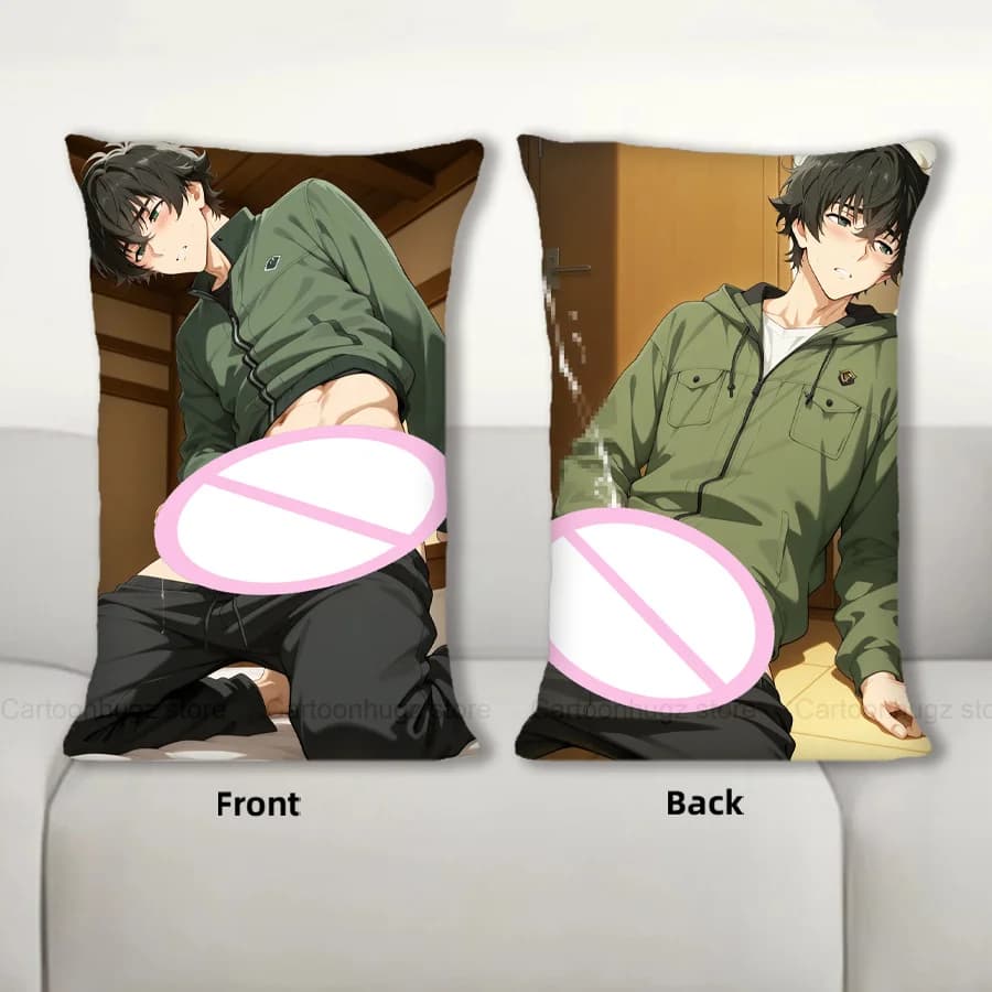 Dakimakura Anime Naofumi Iwatani Federa per cuscino Cuscino per divano Stampa fronte-retro Federa per cuscino 40X60 cm