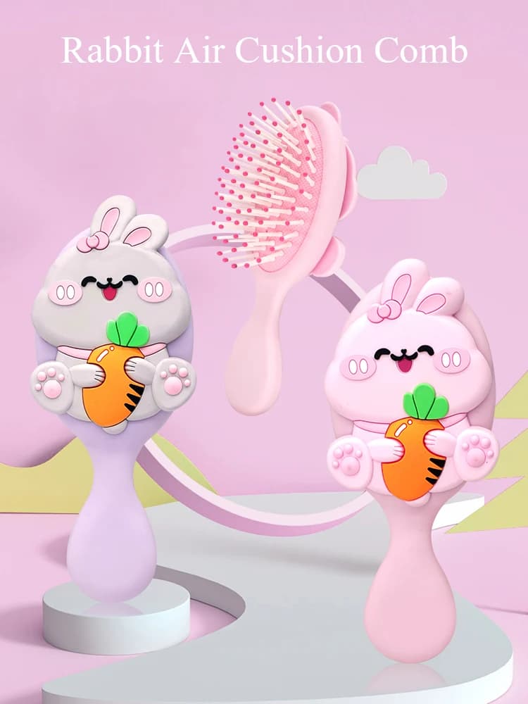 Cute Portable Air Cushion massaggio pettini spazzola per capelli Cartoon bambini pettine spazzola per capelli pieghevole strumento antistatico per parrucchieri bambini