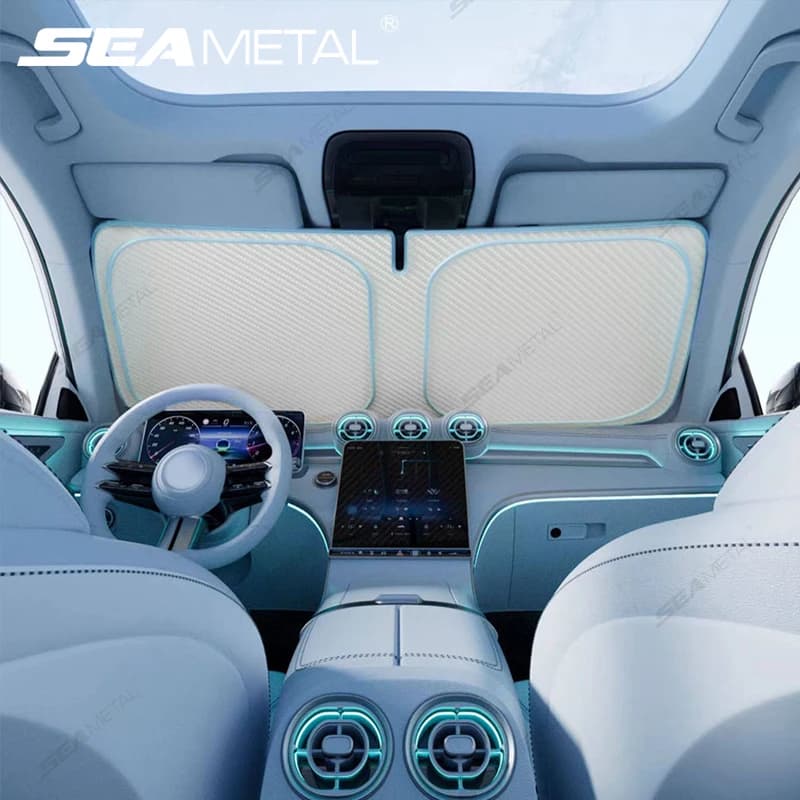 Parasole per Parabrezza Auto SEAMETAL, Protezione Estiva dal Calore, Copertura Universale Anti-UV per Sedan/SUV/Camion