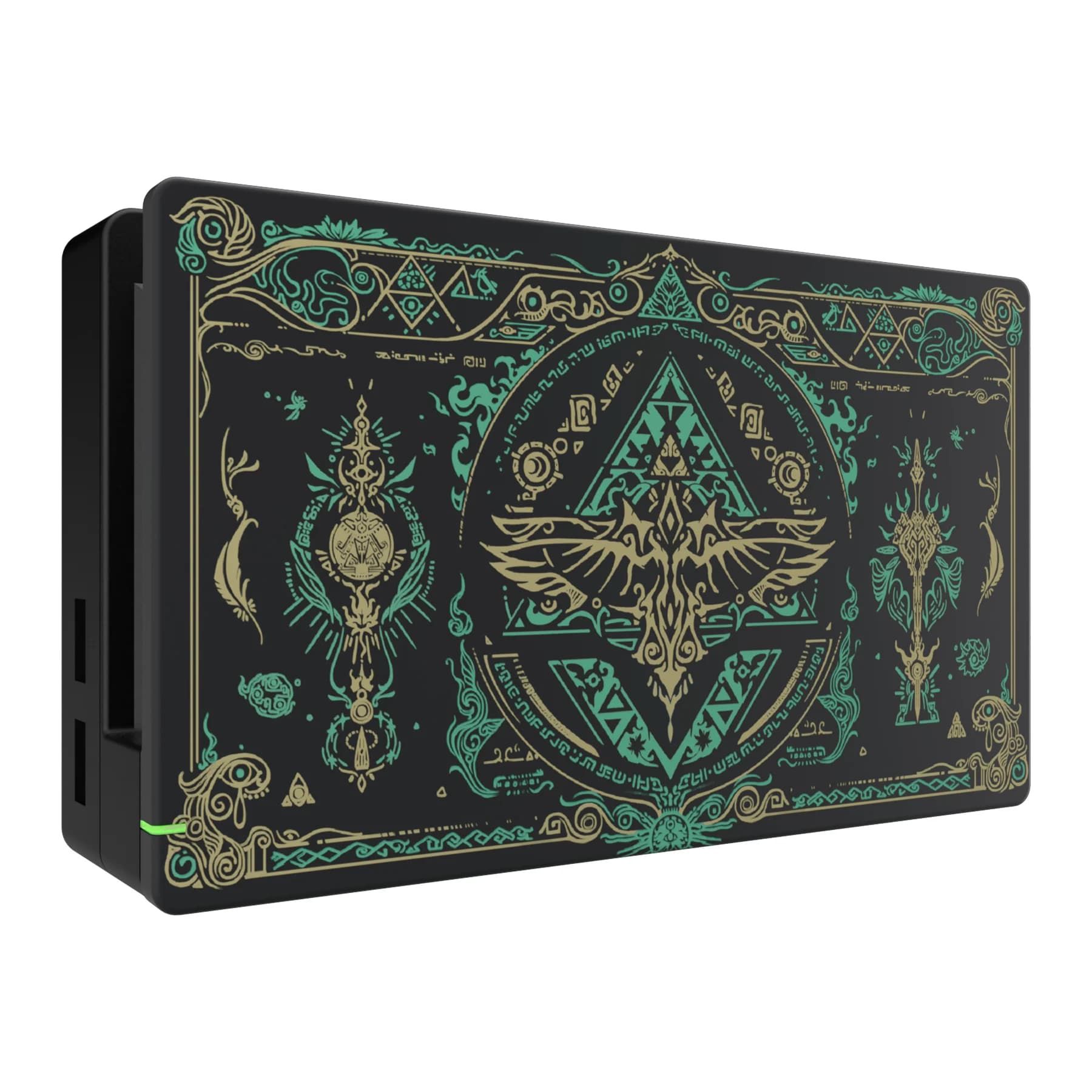 eXtremeRate Custodia di ricambio Soft Touch per dock Nintendo Switch, piastra frontale personalizzata, che si illumina al buio - Totem of Kingdom