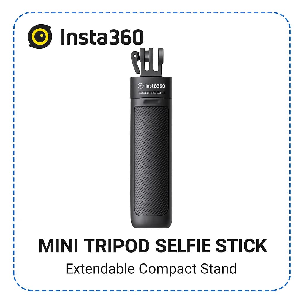Bastone selfie mini treppiede originale Insta360 | Supporto leggero ed estensibile per fotocamera GO 3 / GO 3S / X5 / X4 / ONE RS / Ace Pro 2