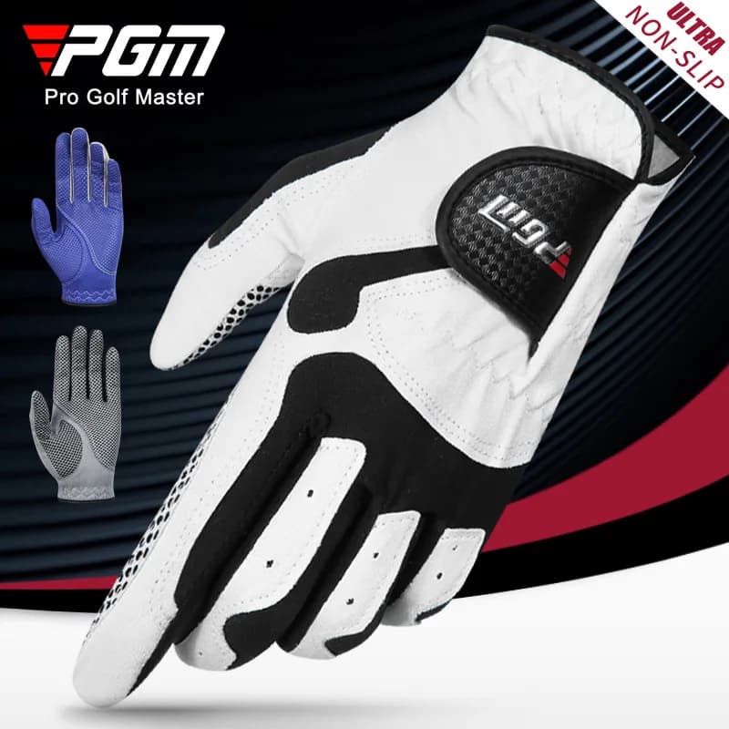 Guanti da golf professionali PGM Tessuto in tessuto in microfibra Guanti antiscivolo traspiranti Guanti da allenamento per altalena da club ST017