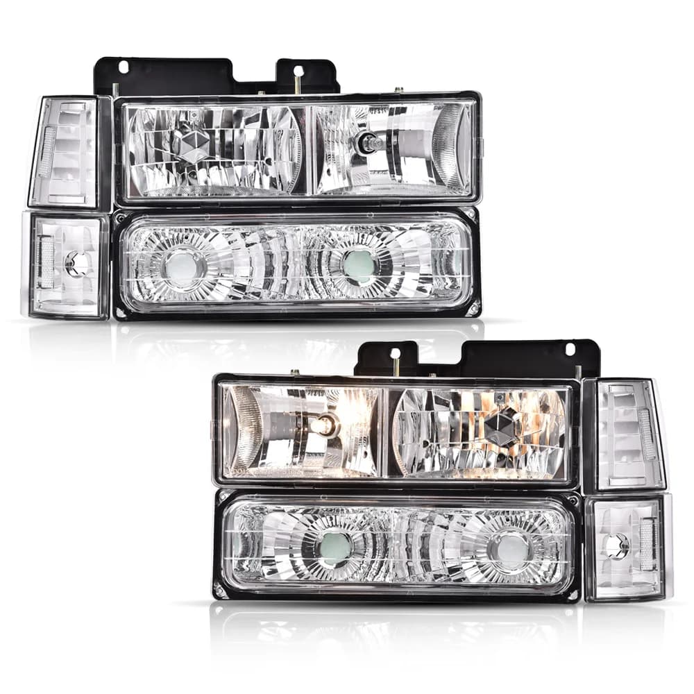Gruppo fari compatibili con Gmc C1500 K1500 Yukon/Gmc C1500 C2500 K1500 K2500 Lampada frontale suburbana 94-99
