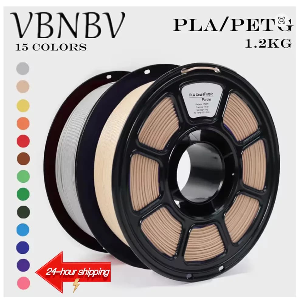 Filamento PETG 3D VBNBV 1,75 mm +/-0,02 mm 1100 g, filamento PLA per stampante, avvolgimento ordinato, materiale per stampa 3D per stampante 3D FDM Bambu