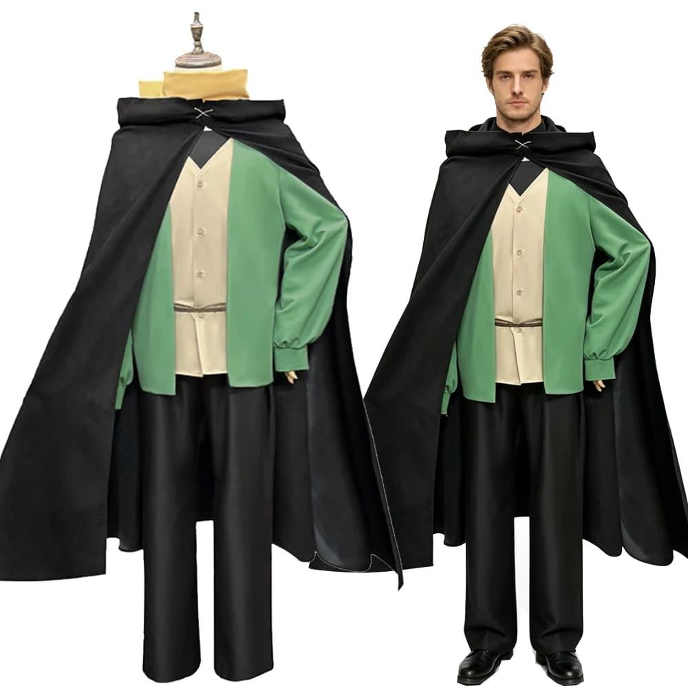 Natsuki Subaru Cosplay Costume Anime Zero Starting Life Black Cloak Vest T-shirt Pants Scarf Glove Set Men Male Halloween Suits