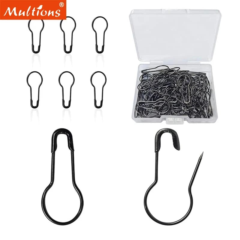 100 pz/set perni di zucca in metallo lampadina spille di sicurezza con scatola per trapuntatura cucito fai da te artigianato spille di Calabash maglia punto marcatore