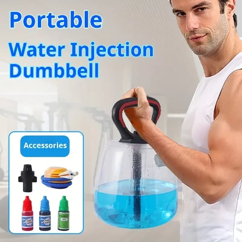 1 piece Hydro Kettlebell dumbbell set for home fitness - Force training equipment with adjustable water injection,
