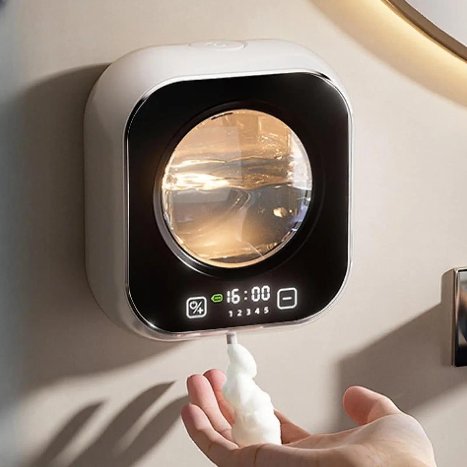 Dispenser automatico di sapone da 320 ml Sensore intelligente touchless montato a parete per cucina Home Office Hotel Dispenser di disinfettante per le mani