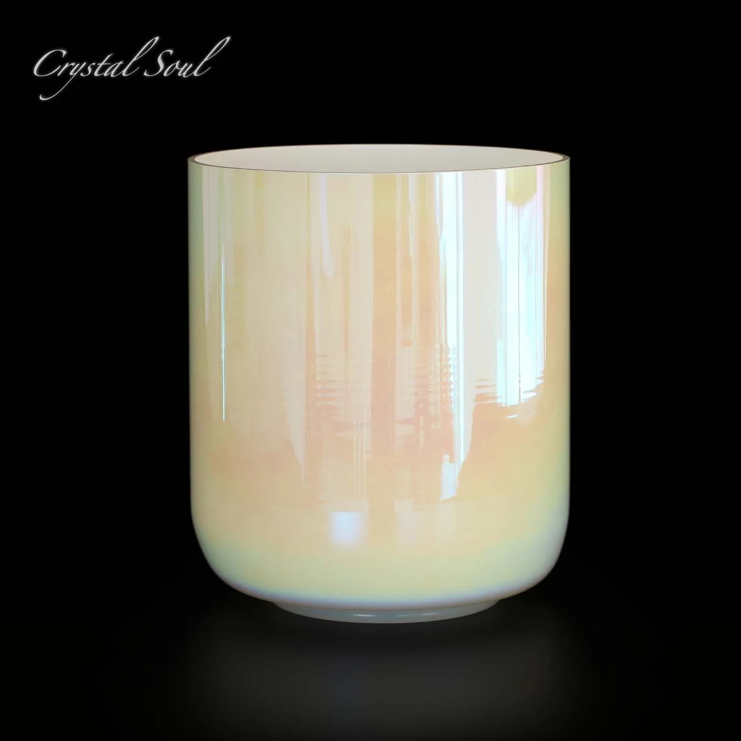 CrystalSoul Ceramic White Crystal Singing Bowl Yoga Stress Reducing Ode Bowl Percussion Crystal Music Bowl
