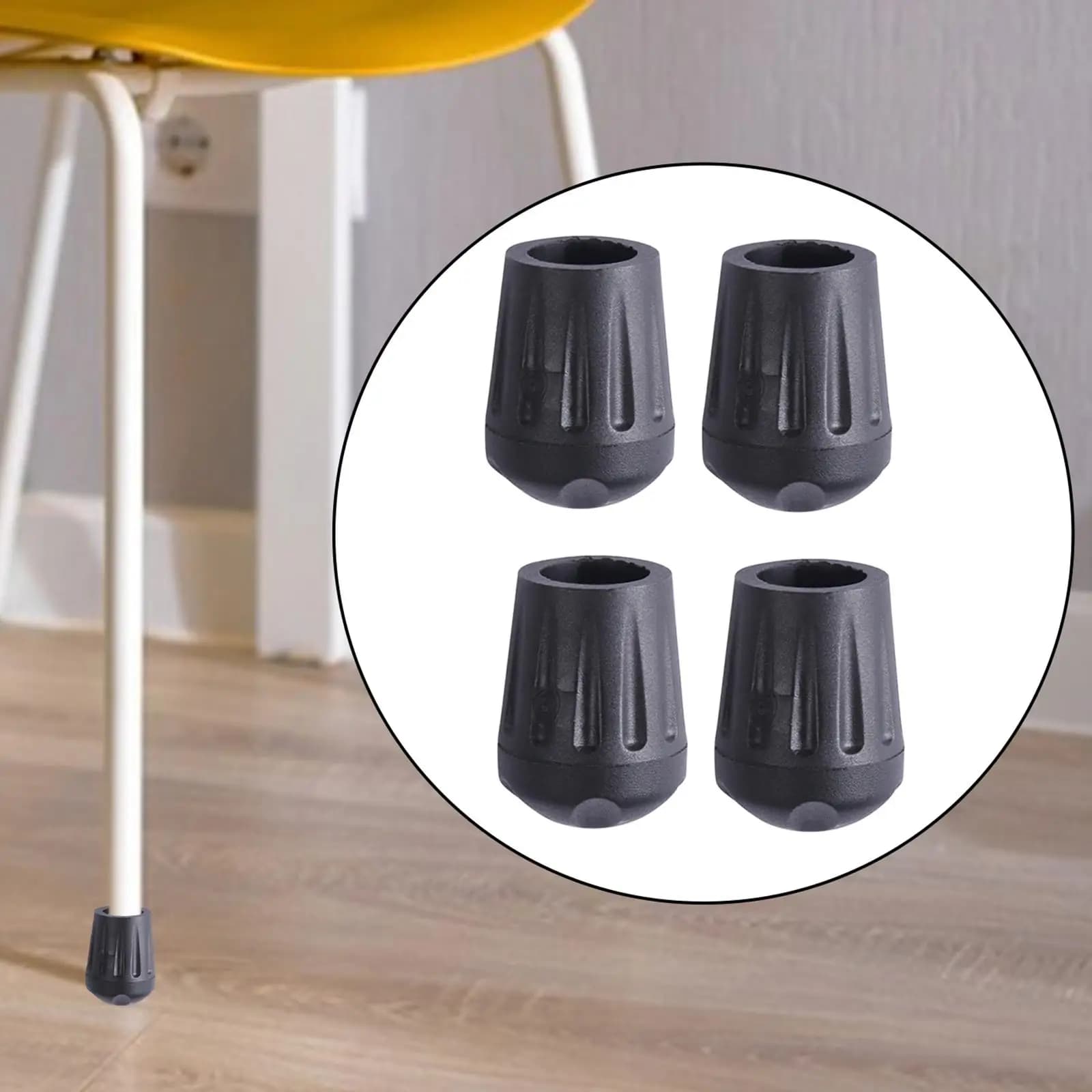 4 pezzi Cuscinetti per mobili in feltro Protezioni per pavimenti in legno duro per gambe di sedie Diametro interno 2,0 cm Coperture antiscivolo Pavimenti in laminato
