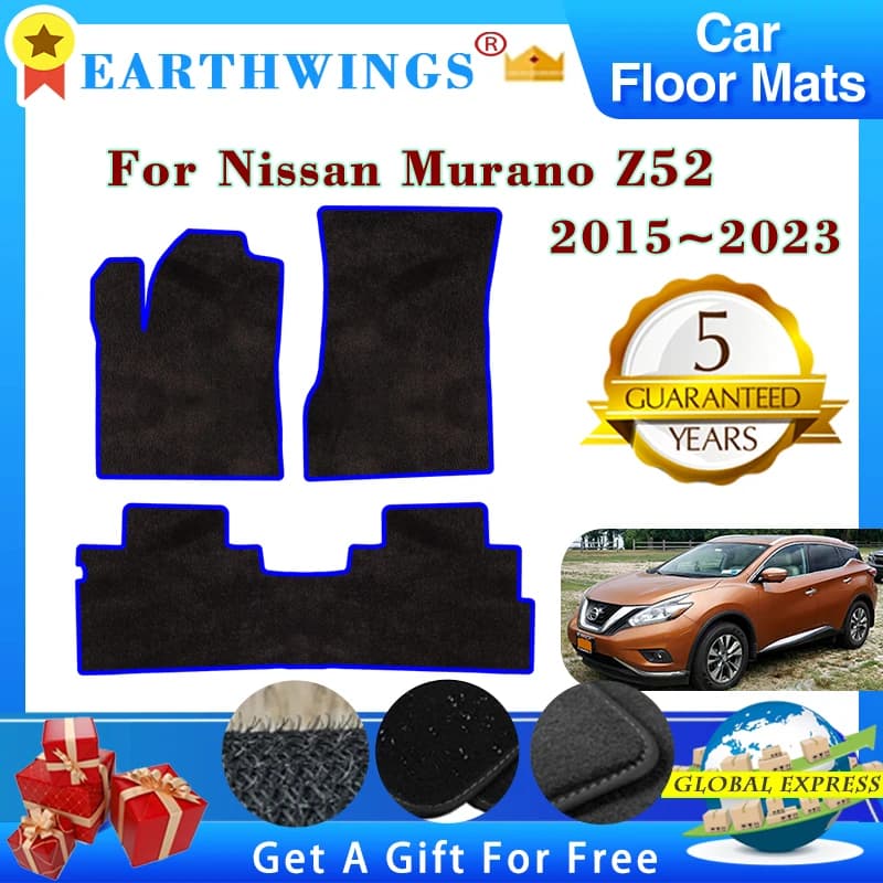 Tappetini auto per Nissan Murano Z52 Z51 2009 ~ 2023 P42M Tappeti Footpads Cape Tappeti Pannello di copertura Rilievi del piede Accessori interni