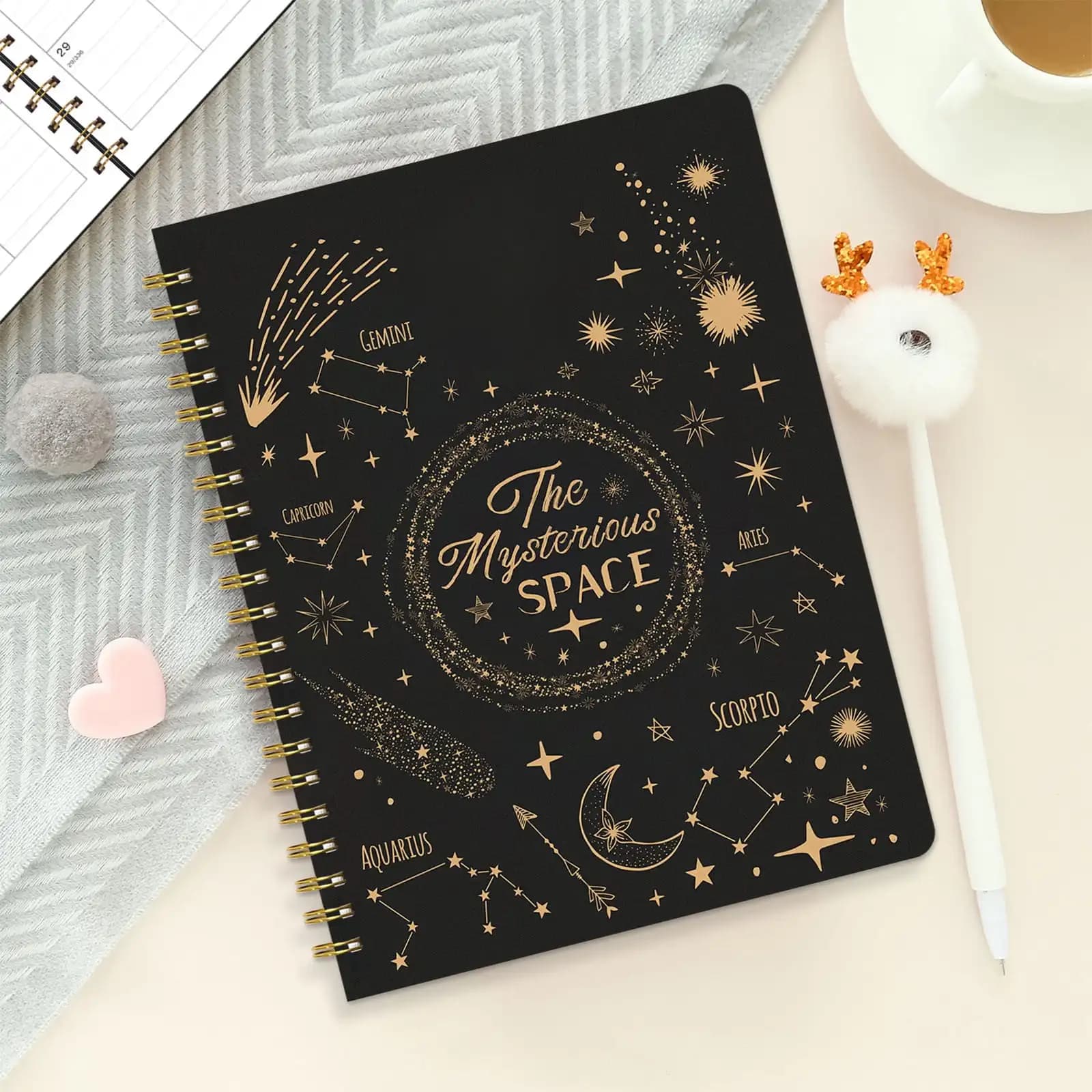 Agenda 2026, calendario settimanale e mensile, quaderno a spirale per donne e uomini con schede,