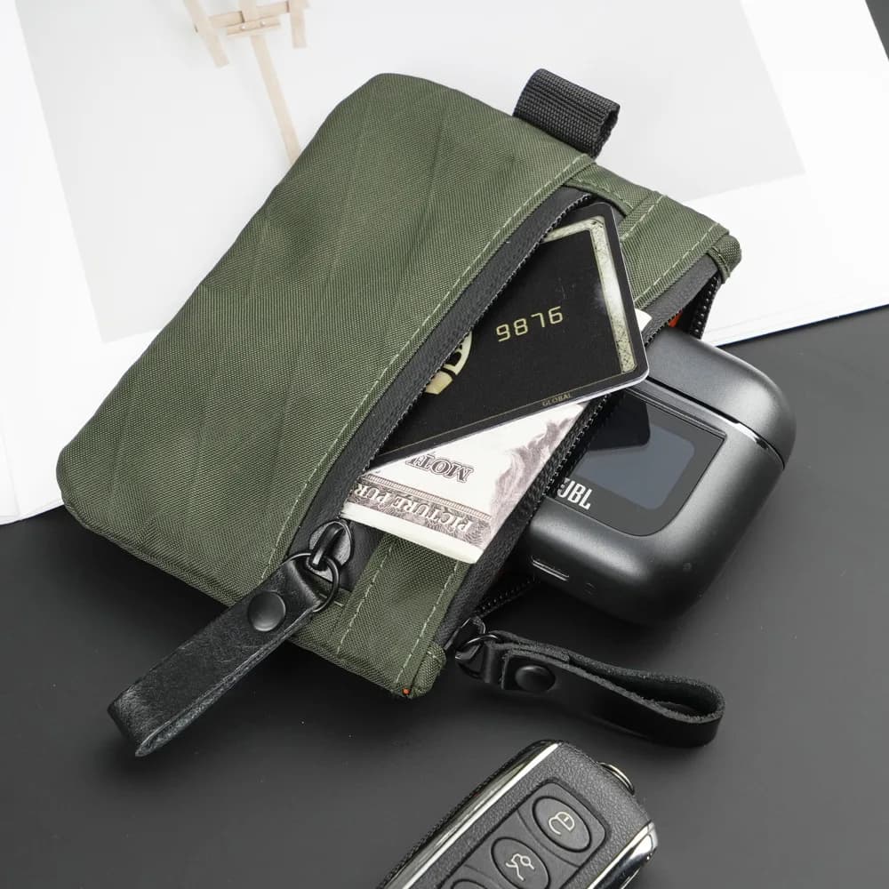 Portafoglio piccolo antifurto Porta carte con blocco RFID Custodia organizer compatta impermeabile per uomo donna