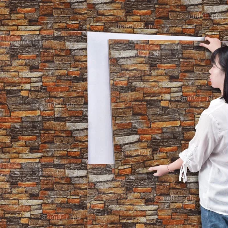 10 pz 3D adesivi murali in mattoni fai da te Self Adhensive Decor schiuma impermeabile rivestimento murale carta da parati per TV sfondo bambini soggiorno