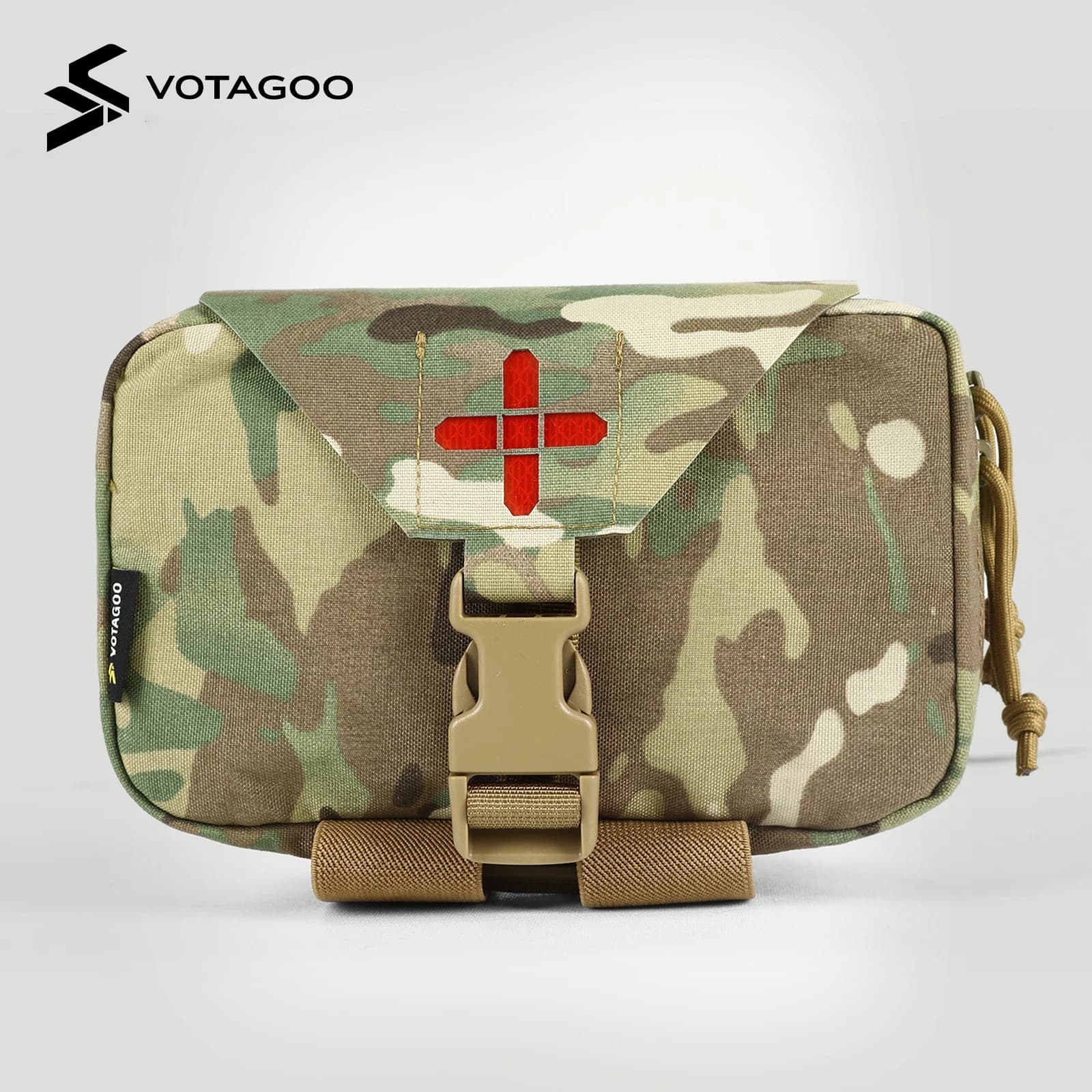Custodia IFAK, custodia di pronto soccorso per sopravvivenza di emergenza all'aperto, borsa con manico per cintura medica Molle Rip Away, attacco tattico Molle
