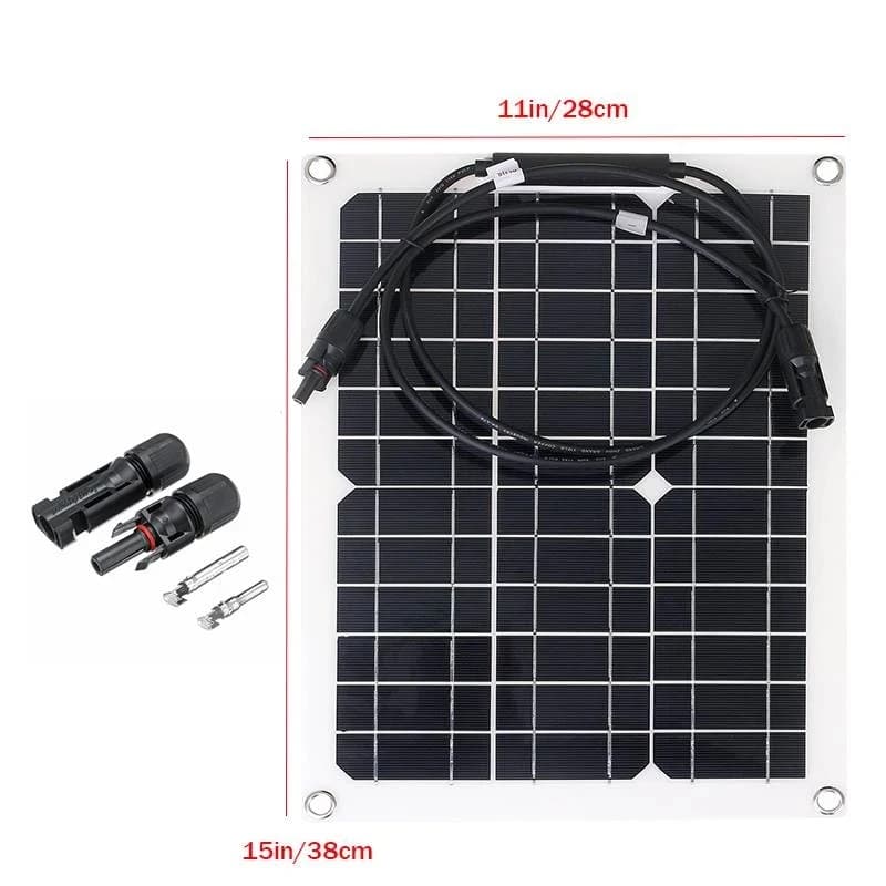 Pannello solare flessibile 30W-600W Caricabatteria 12V Dual USB con controller 10A-100A Banca di potere a celle solari per telefono Auto Yacht