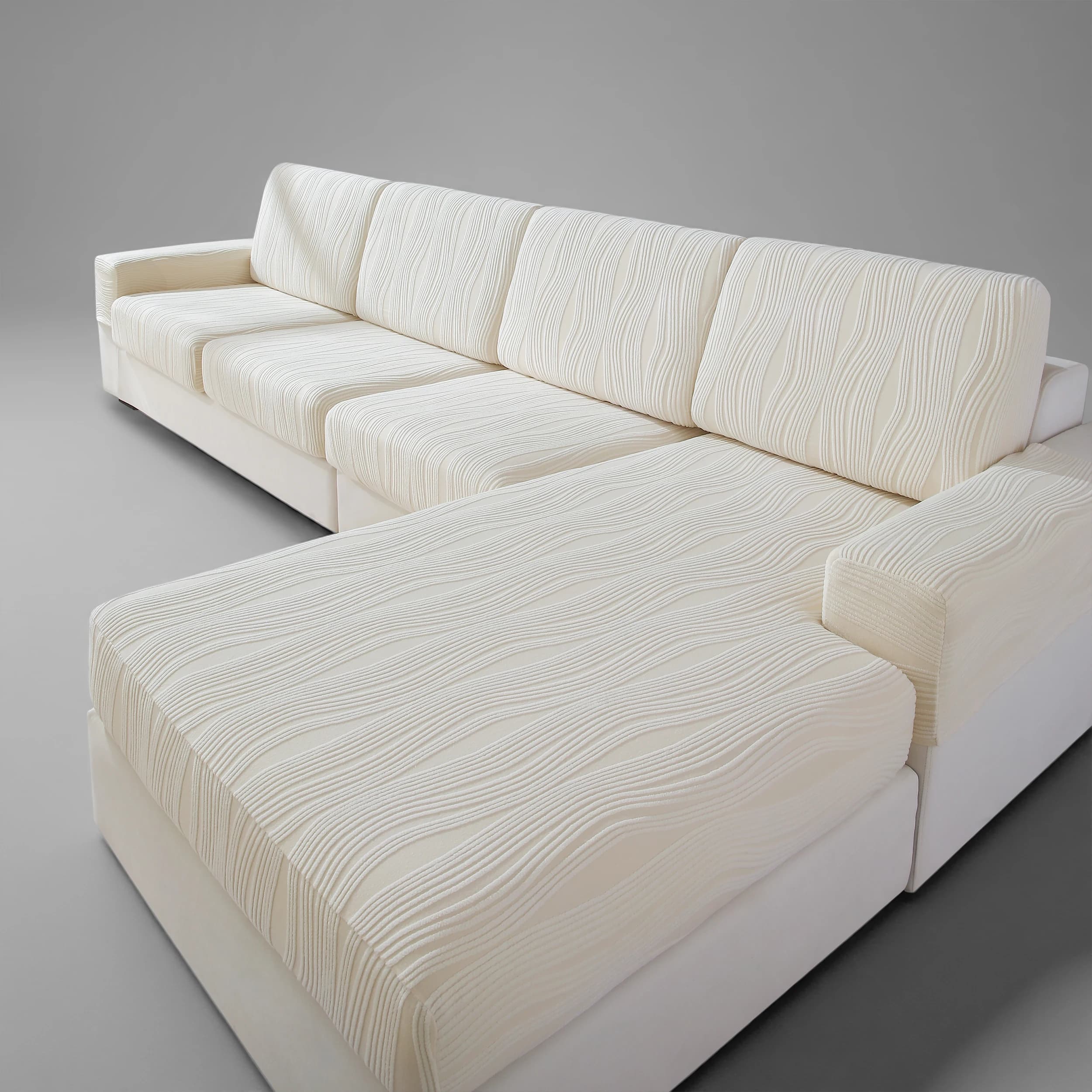 1pc Cover Adjustable Sheet Design Elastic Lining for Living Room Sofa Seats Covered 1 2 3 4 Posts in the shape of L complete set