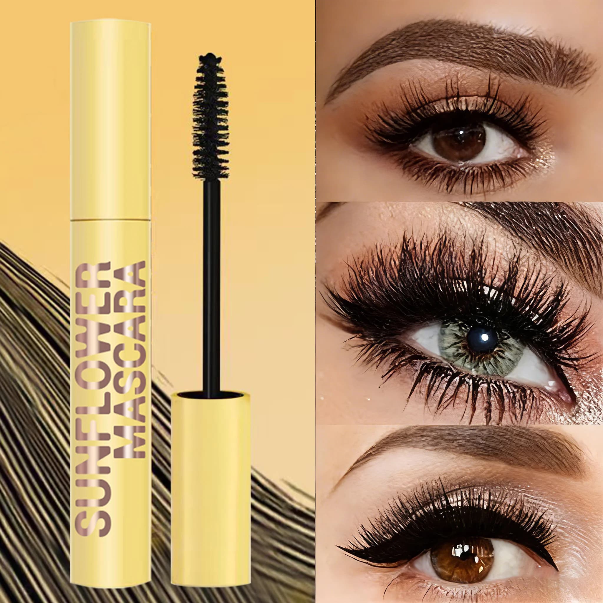 Mascara Volumizzante Sottile Nero Impermeabile a Lunga Durata, Incurva le Ciglia, Resistente alle Sbavature, Facile da Applicare, Trucco Occhi Unisex