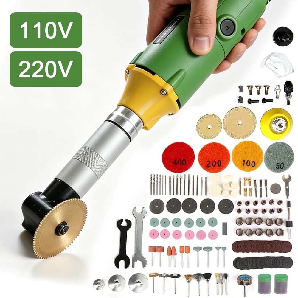 110V 220V Ceramic Tile Beauty Sewing Tool Set Electric Straight Grinder 6 Speeds Cleaning Machine Grinder Sander Polisher