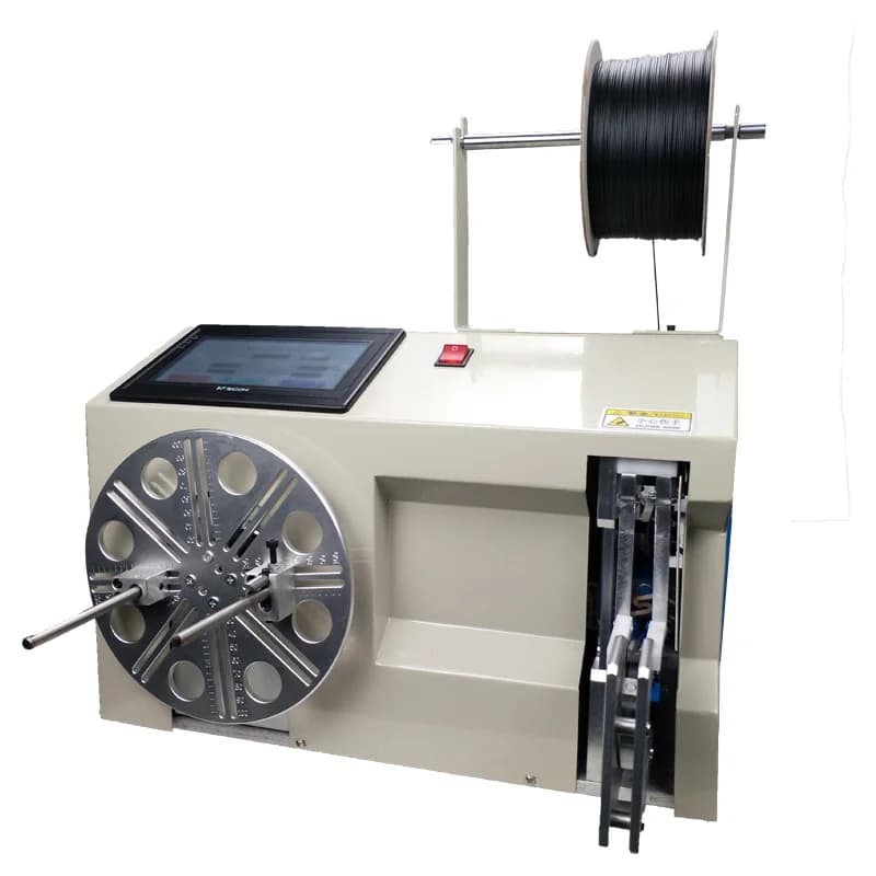 HS-T105 Semi-Automatic Electric Binding Machine Coil Winding Tool for Cable Wire Zip Tie and Hose Bundling