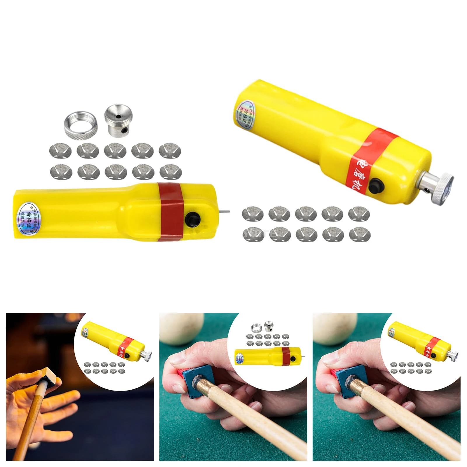 Kit per modellare la punta della stecca da biliardo elettrica Smerigliatrice automatica Rettificatrice per punte piccole Strumento di riparazione della punta della stecca facile da modellare Set completo