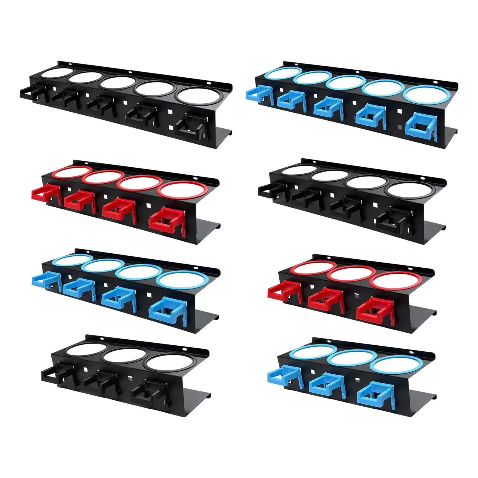 Wall Mounted Spray Bottle Storage Rack with 5 Hooks Spray Can Holder Detailing Tool Organizer for Garage Workshop Car Shop