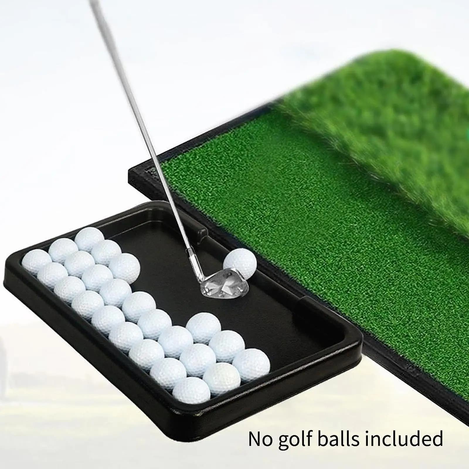 Contenitore Porta Palline da Golf Nero per 63 Palline - Accessorio Essenziale per l'Allenamento a Casa e per la Maggior Parte dei Tappetini da Golf