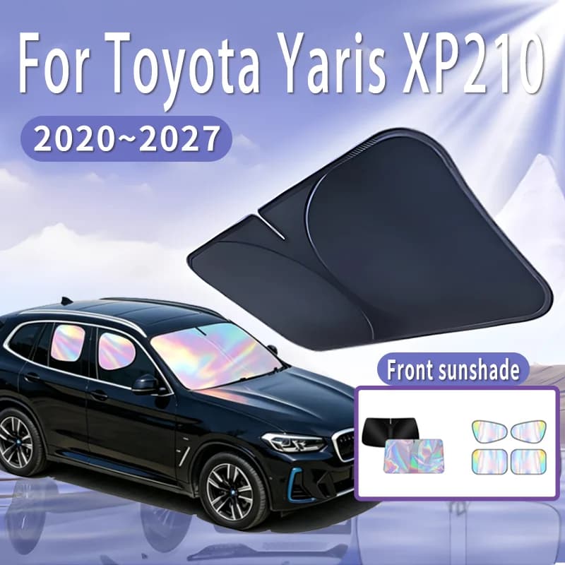 Car Windshield Sun Visor For Toyota Yaris XP210 2020~2027 2022 Foldable Reflector Sunshade Heat Insulation Summer Accessories