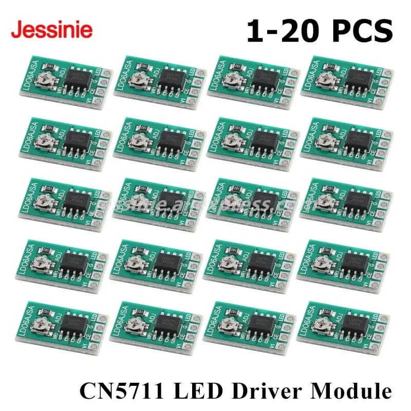 20 pz/1 pz CN5711 Modulo Driver LED DC 2.8-6 V 30-1500MA Modulo Regolabile A Corrente Costante Scheda di Controllo PWM