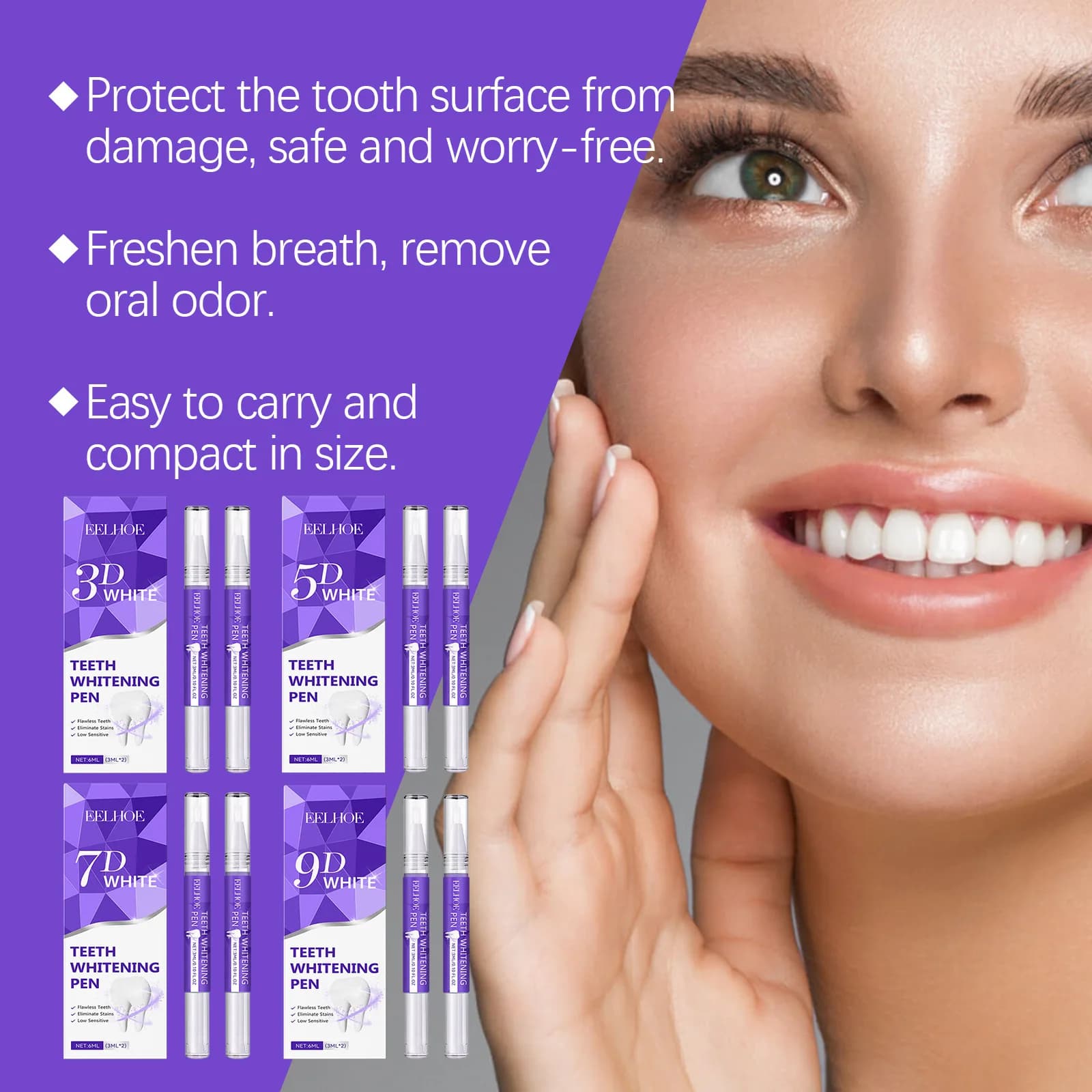 Eelhoe 3mlx2 Whitening Gel Tooth Whitening Pen For Tooth Candles Hygiene Oral Cleaning Dentale Remove The Plate Macchia Alito Fresh Gel Pen