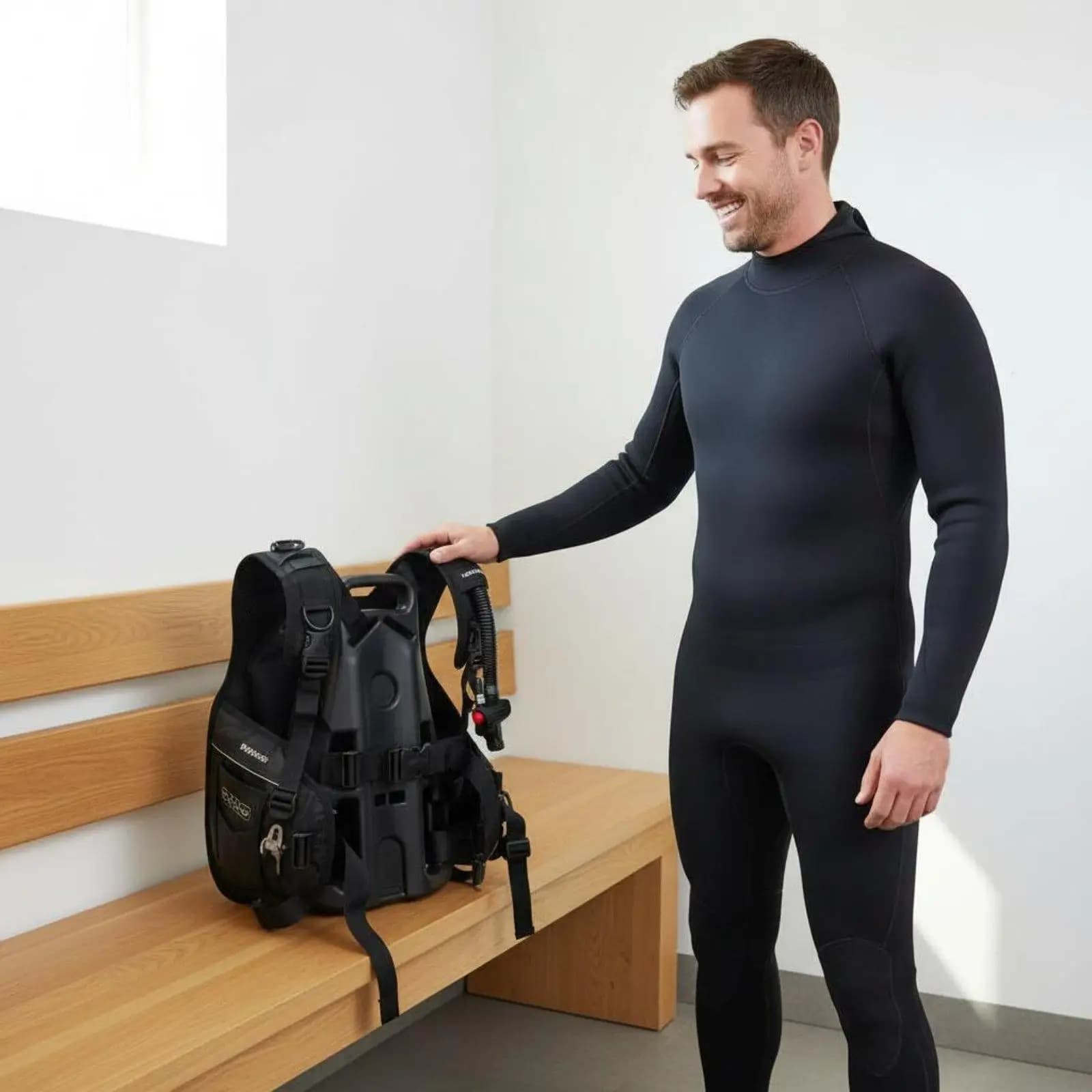 Supporto per Bombola Subacquea con Cinghie Regolabili, Zaino per Bombola Subacquea con Imbottitura Morbida per Spalle, Porta Cilindro per Sport Subacquei
