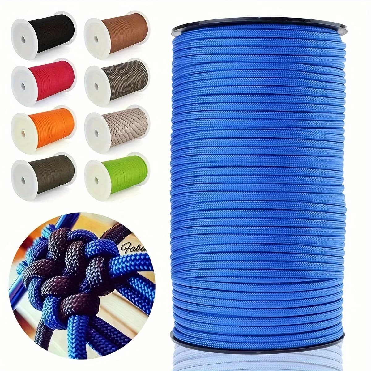 1 Rotolo di Corda a 7 Fili, 31M, 4mm, per Tende, Picnic, Campeggio, Guinzaglio per Animali, Stendibiancheria