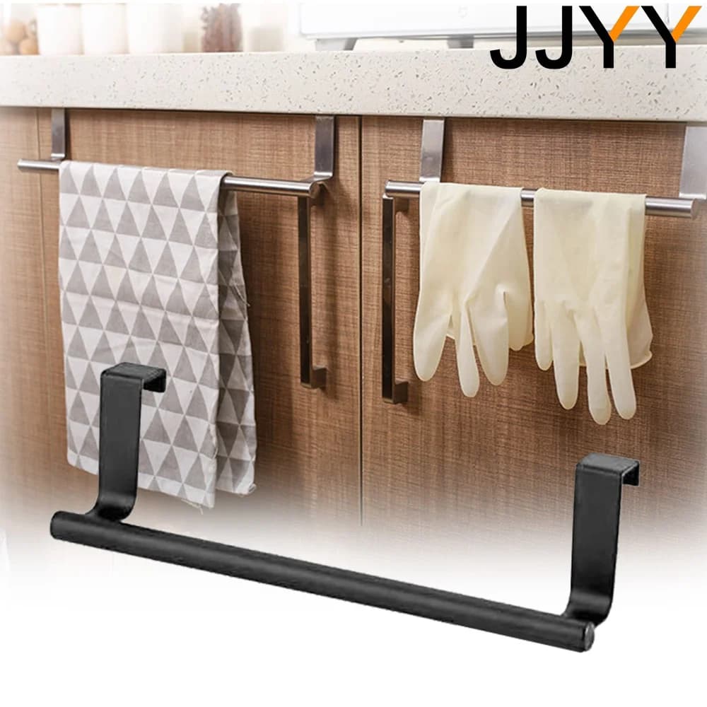 JJYY Porta asciugamani in acciaio inossidabile Porta dell'armadio da cucina Porta dell'armadio Porta del bagno Appendiabiti da cucina