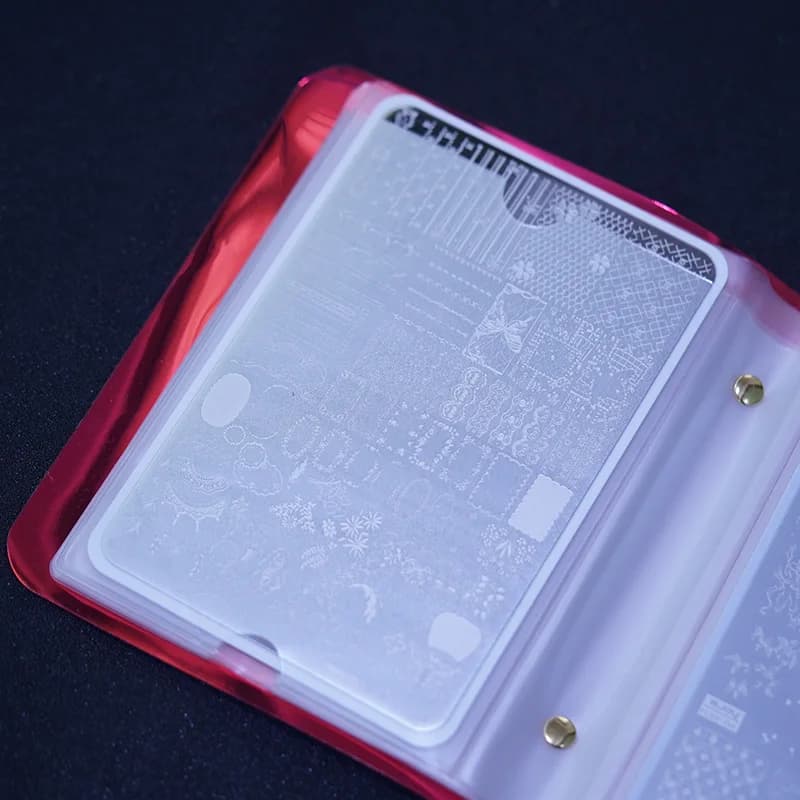 XMQ NAIL ART STAMPING PLATES COLLECTION BAG FOR 20PCS PLATES STAMPING TOOLS