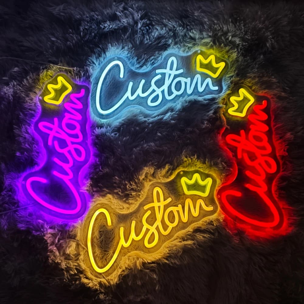 Insegne al Neon LED con Corona, Neon da Appendere a Parete/Porta/Tavolo per Stanze/Feste/Matrimoni/Compleanni/Club/Bar/Decorazioni per Lauree