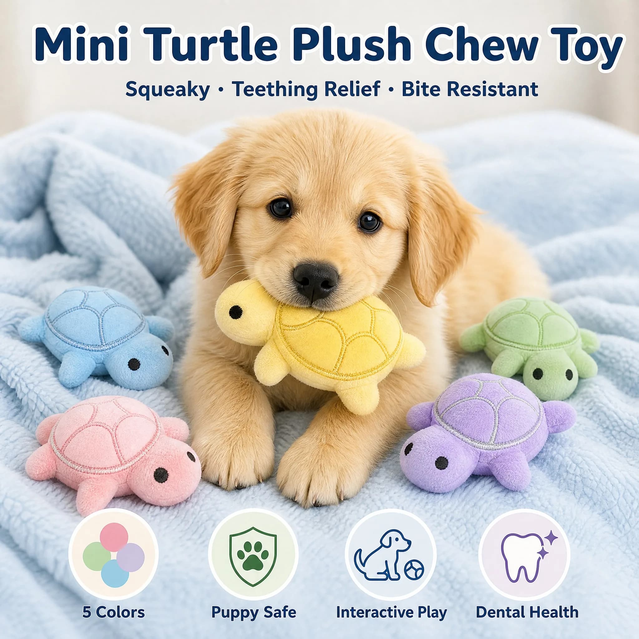 Dog Toy Mini Turtle Plush Chew Toy for Puppies Teething Relief Interactive Bite Resistant Dog Toy Dental Health Safe Fun Play