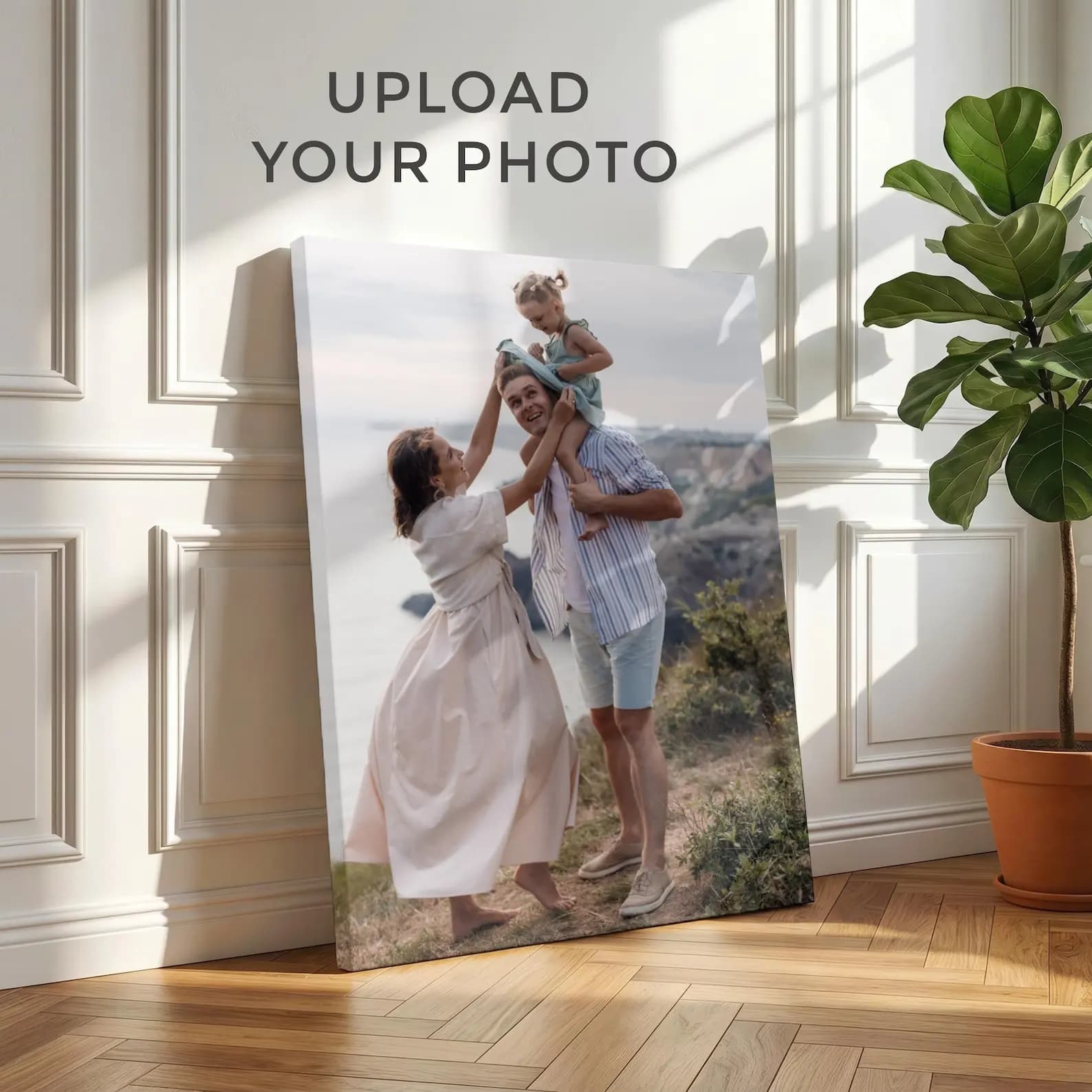 Personalized photo canvas, custom family wall art, large photo canvas, wedding gift, photo-to-canvas print, home decor wall art