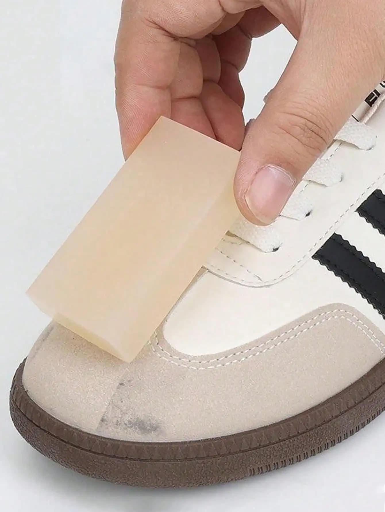 1/2 pezzi Gomma portatile per la pulizia delle scarpe in pelle scamosciata, non necessita di acqua, rimuovi macchie a secco, non abrasivo, strumento per la pulizia rapida di scarpe in velluto, pelle, sneaker, scarpe bianche, ideale per i viaggi, accessori per la cura quotidiana delle scarpe per uomo e donna