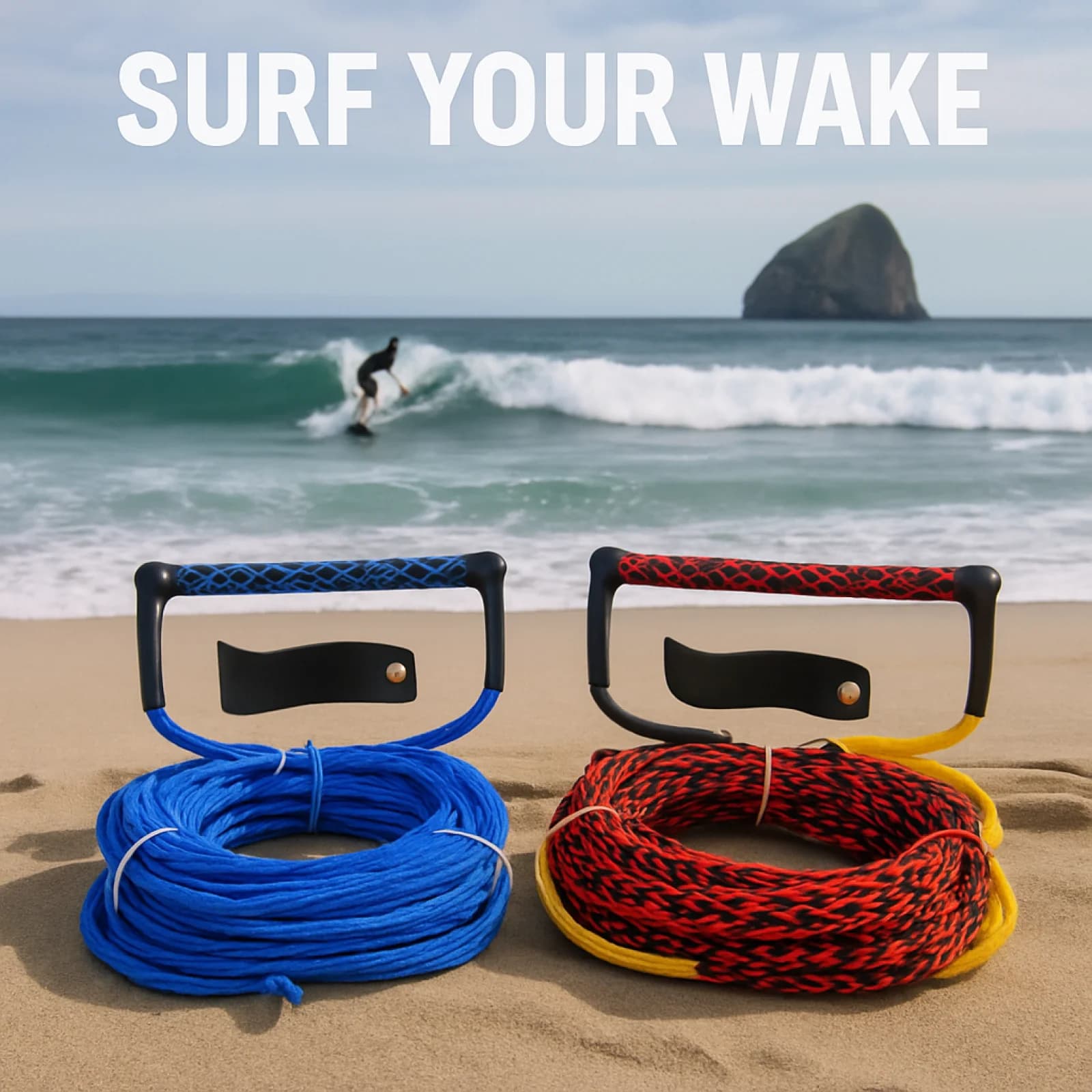 Corda per sci nautico 23M con manico Corda da surf per barca Corda da wakeboard multiuso Comoda presa Sport acquatici multifunzionali
