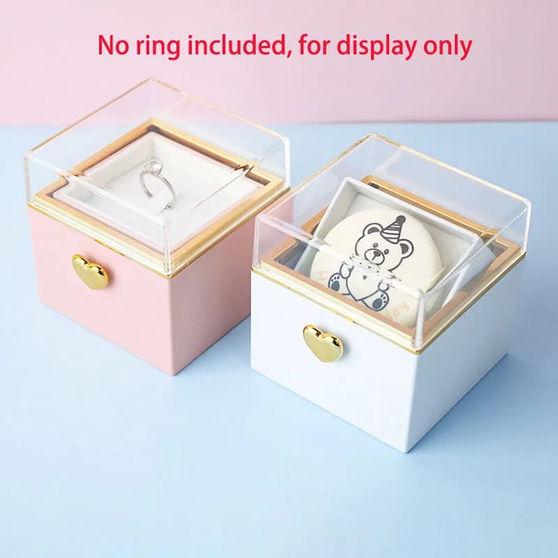 Luxury Acrylic Memory Box - Flights from birthday cake decoration to jewelry store - Includes true candles and surprise opening effects
