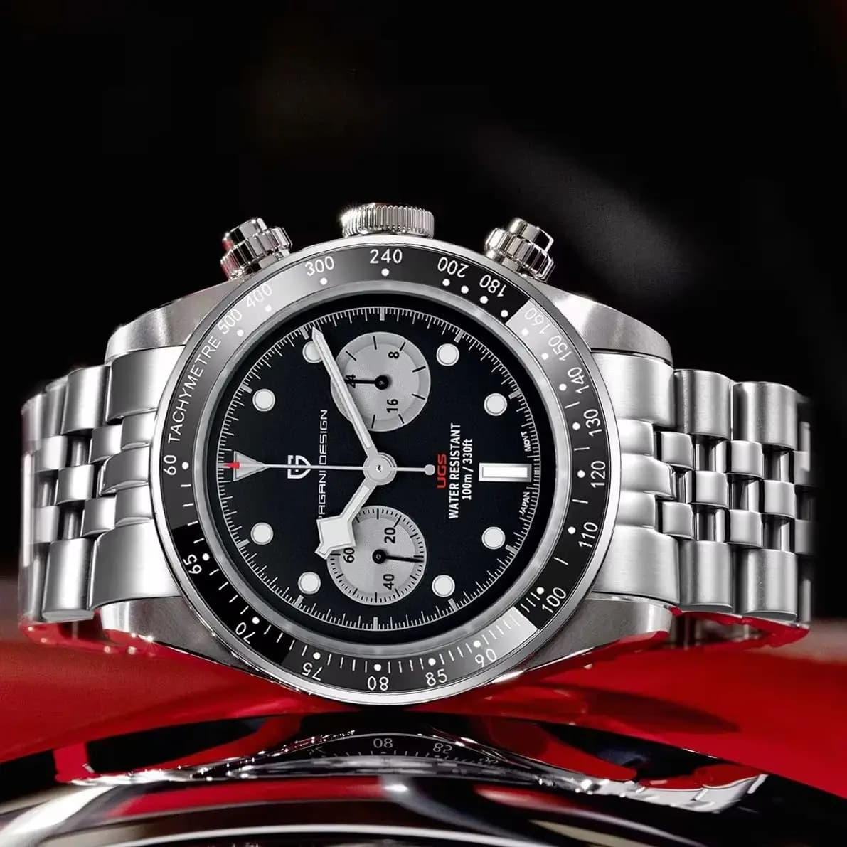 PAGANI DESIGN BB Panda Sport Chronograph Men's Quartz Watch 2026 New Stainless Steel Bracelet Waterproof 100M Men's Watch
