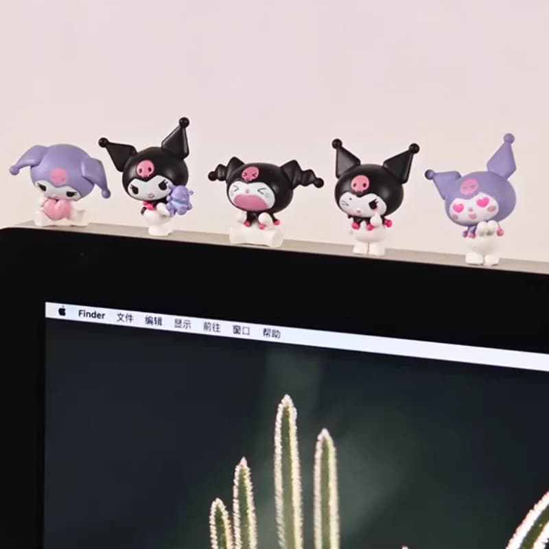Nuova Figurina Anime Kuromi in Stock, Scatola Misteriosa con Temi Adorabili, Mini Action Figure Kawaii, Decorazione da Scrivania, Regalo per Ragazze